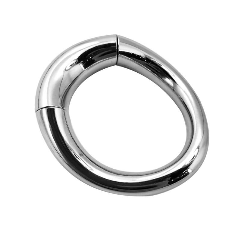 Heavy Male Metal Ball Scrotum Stretcher Magnetic Bondage Lock Cock Ring