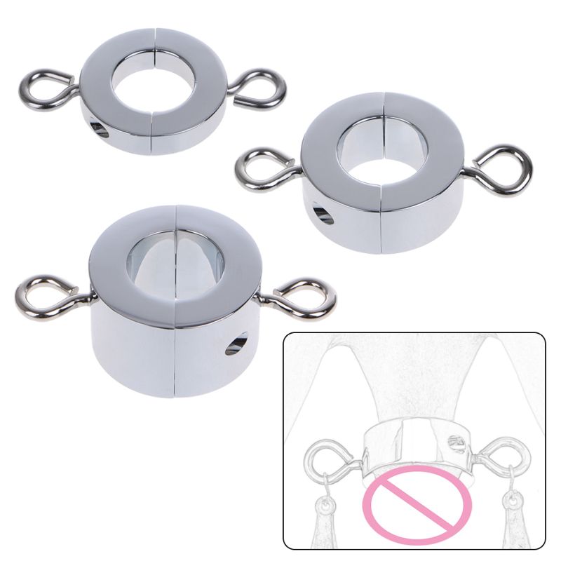 Magnetic Stainless Steel Scrotum Pendant Ball Stretcher Weight Lock Ring