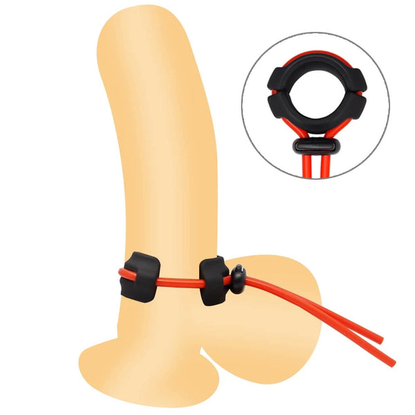 Adjustable Soft Silicone Ball Stretcher Scrotum Bondage Penis Ring