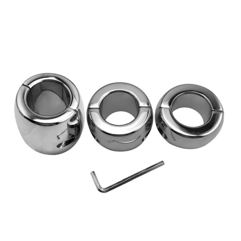 Stainless Steel Testicle Ball Stretcher Scrotum Locking Pendant Weight