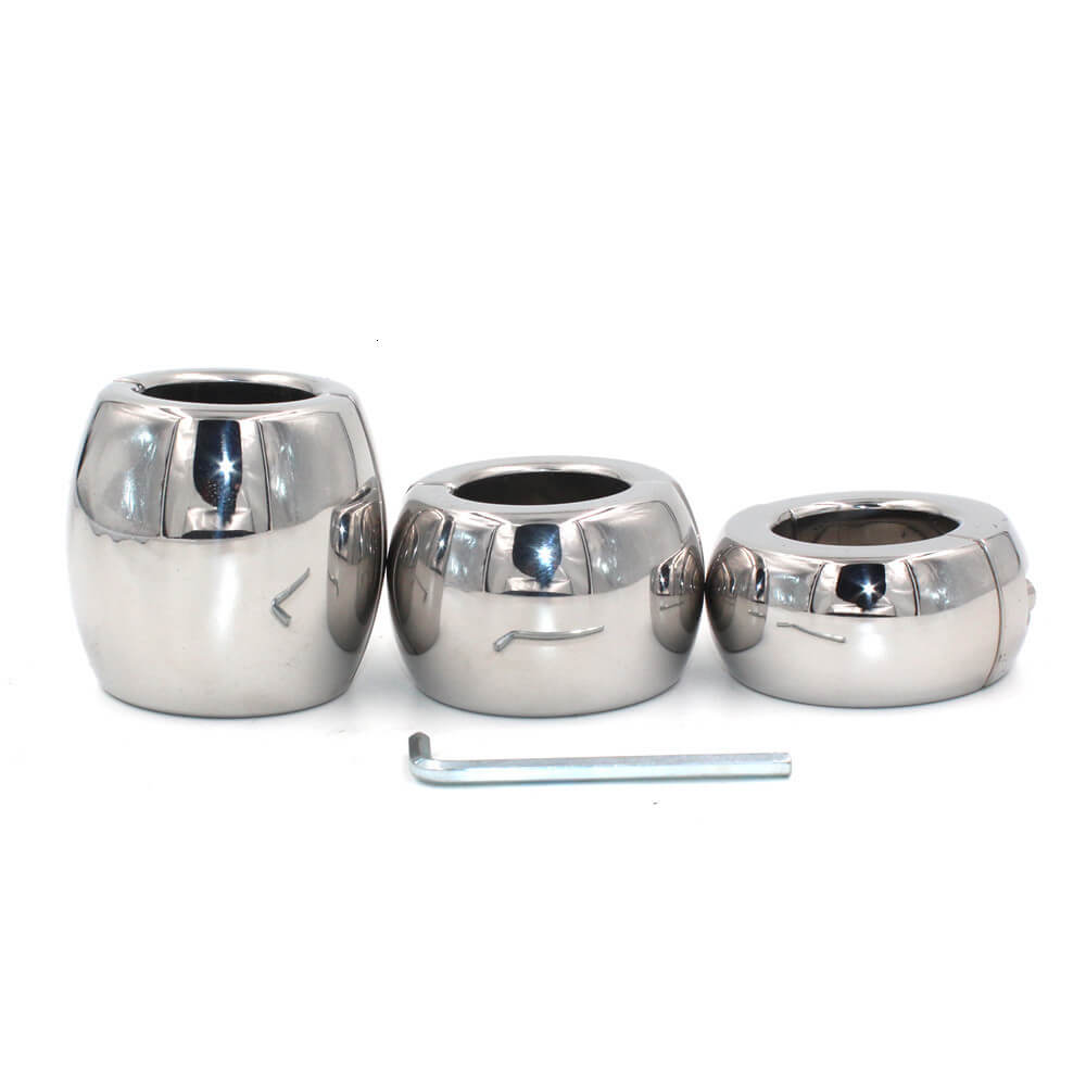 3 Size Stainless Steel Scrotum Penis Restraint Pendant Ball Stretcher