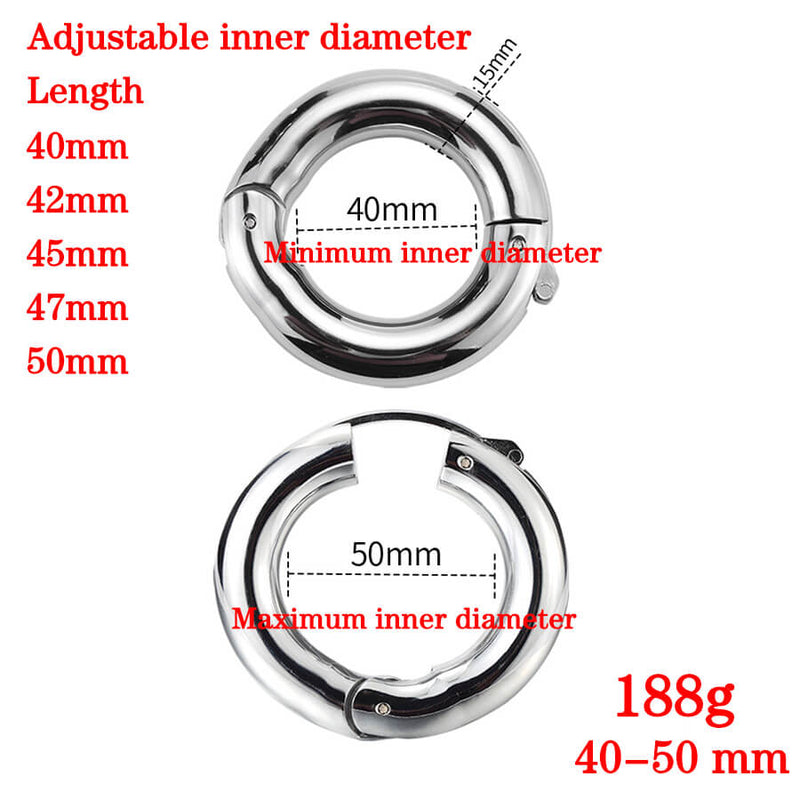 Adjustable Stainless Steel Ball Stretcher Scrotum Cock Ring