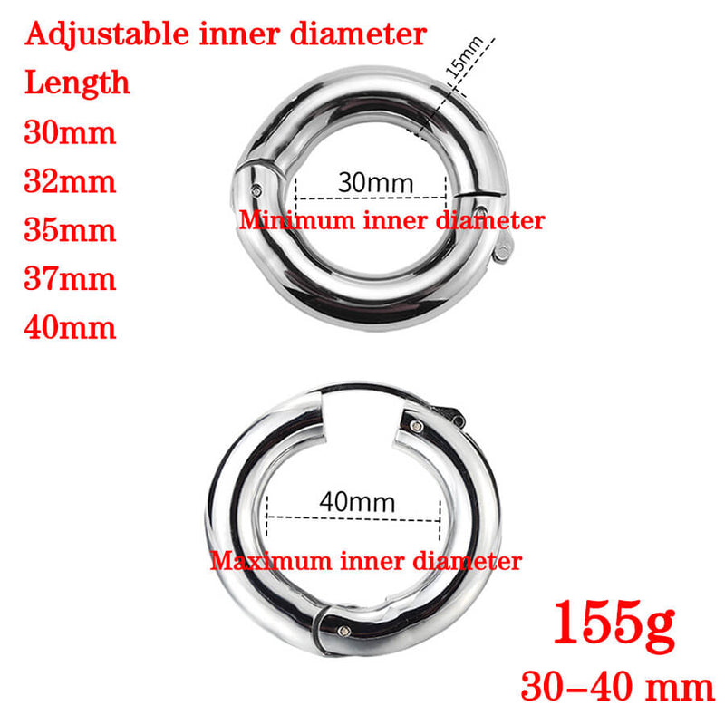 Adjustable Stainless Steel Ball Stretcher Scrotum Cock Ring