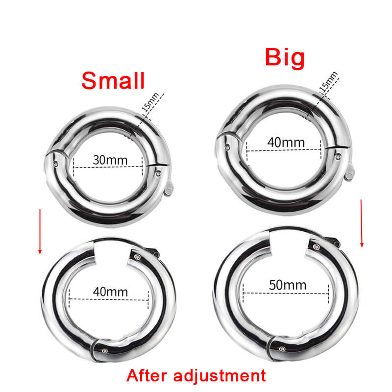 Adjustable Stainless Steel Ball Stretcher Scrotum Cock Ring