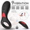 3in1 Double Loops Multiple Vibrating Cock Ring Handheld Massager - Adult Toys 