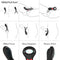 3in1 Double Loops Multiple Vibrating Cock Ring Handheld Massager - Adult Toys 