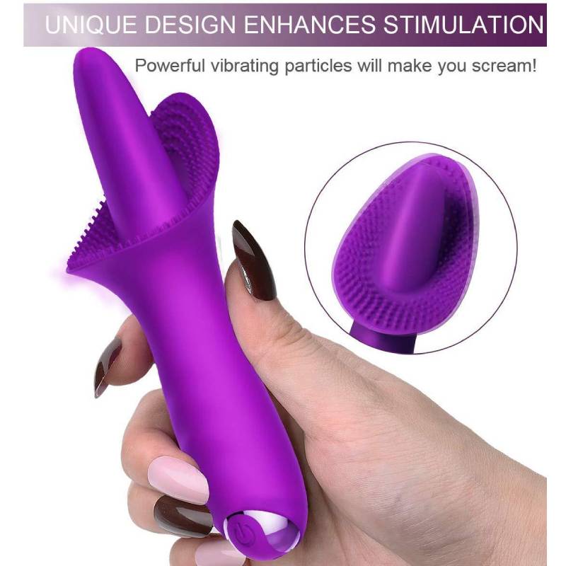 Oral Clitoral Licking Vibrator Tickler Sex Toy For Female