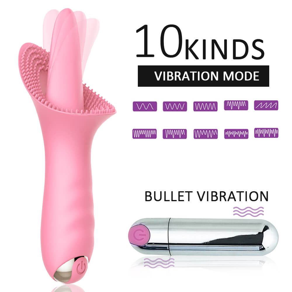Oral Clitoral Licking Vibrator Tickler Sex Toy For Female