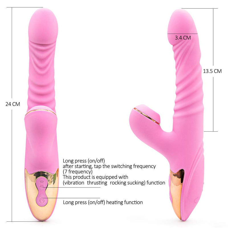 Clitoris Thrusting Sucking Vibranting G Spot Stimulator For Women - Adult Toys 