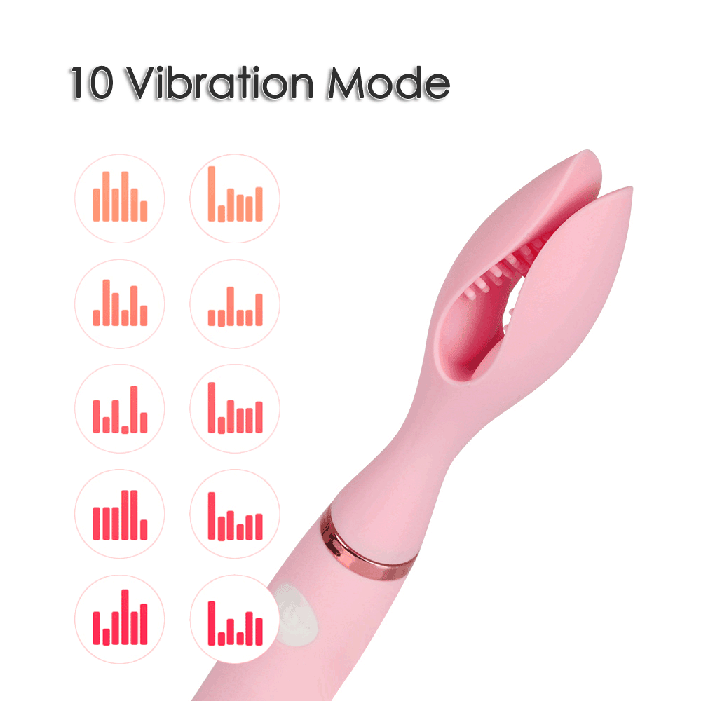 Double-headed Variable Frequency Silent Vibrator For Breasts Vagina Weadultshop