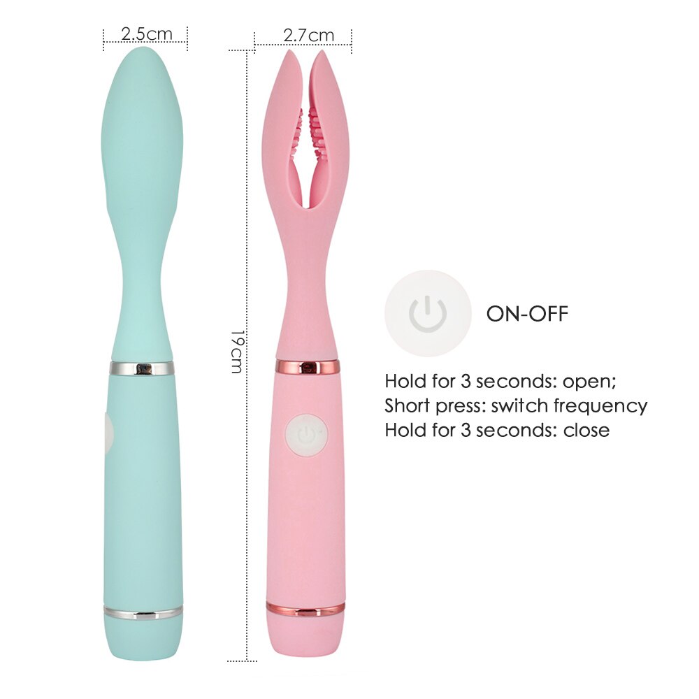 Double-headed Variable Frequency Silent Vibrator For Breasts Vagina Weadultshop