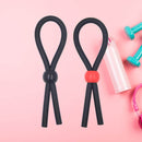 Flexible Silicone Cock Ring With Tie Adjustable Male Sex Toy