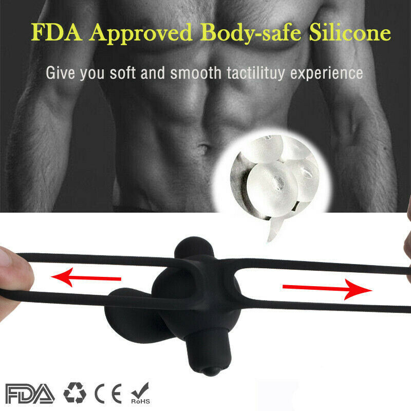 Remote Control Multi-speed Dual Vibrating Cock Ring Vibrator For Men - Adult Toys 