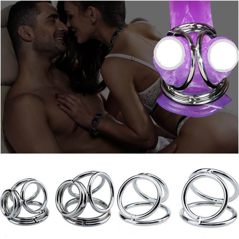 Stainless Steel Men Cock Ring Sex Toy Delay Ejaculation