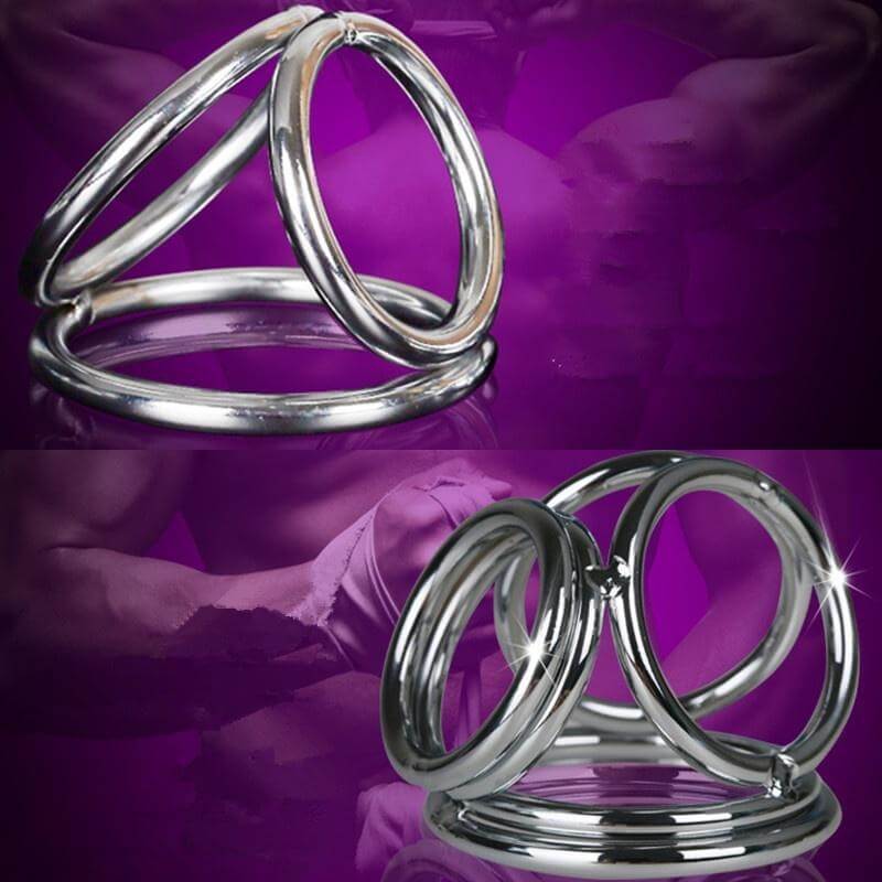 Stainless Steel Men Cock Ring Sex Toy Delay Ejaculation