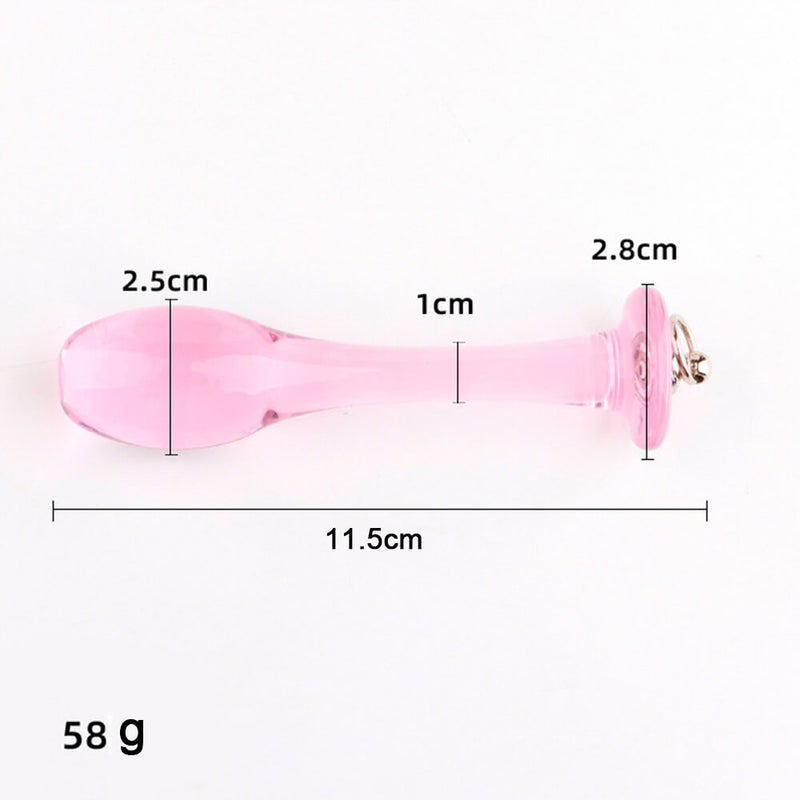 Small Glass Anal Plug Transparent Crystal Sex Toy