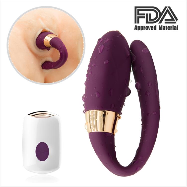 Wireless C Type Vibrator Dual Motors We-vibe G-spot Clitoris Massager - Adult Toys 