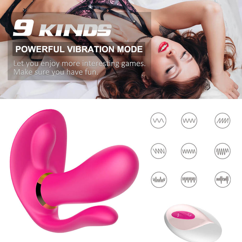 Silicone Heating G-spot Clitoris Stimulator Remote Control Vibrator - Adult Toys 
