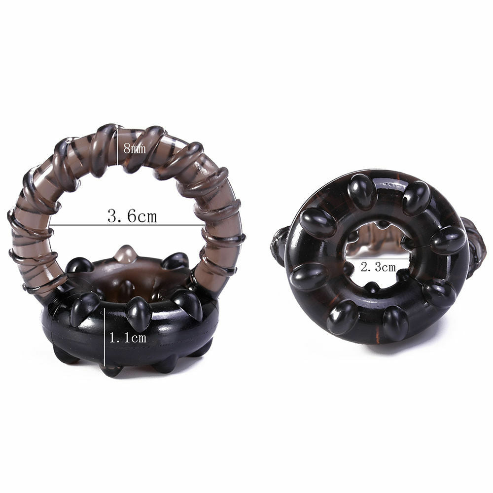 Soft Silicone Dual Cock Ring Time Delay Ejaculation Men Sex Toy - Adult Toys 
