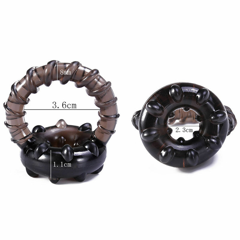 Soft Silicone Dual Cock Ring Time Delay Ejaculation Men Sex Toy - Adult Toys 