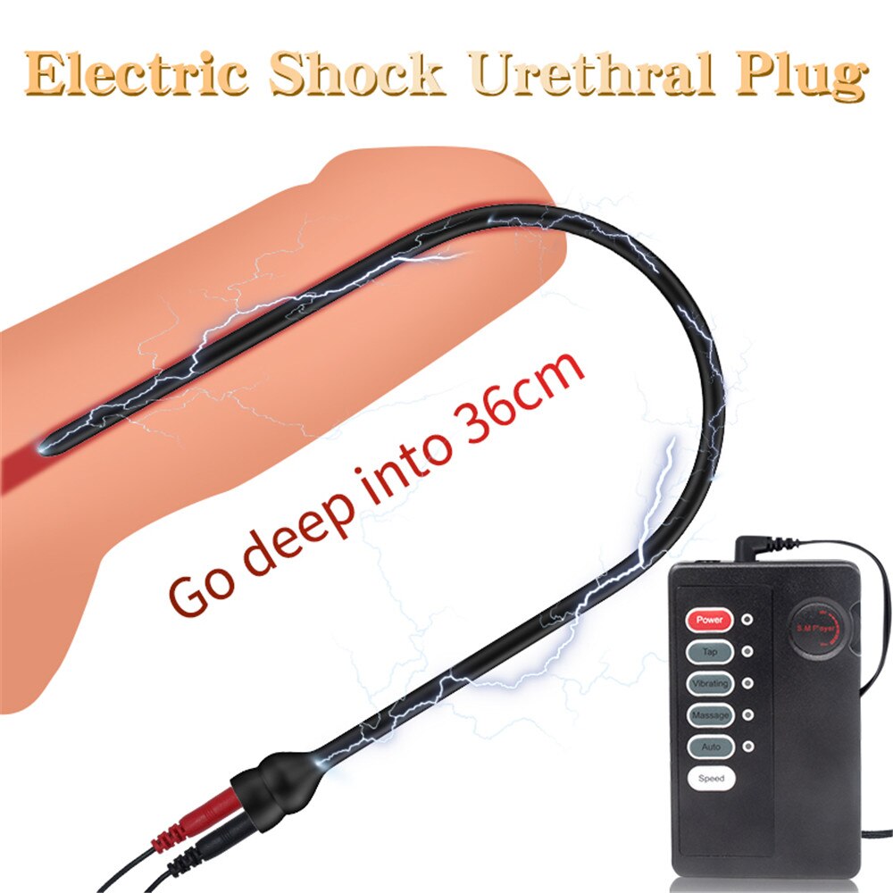 Electric Shock Urethral Sounding Penis Plug Stimulator Adult Sex Toy Electric Shock Urethral Sounding Penis Plug Stimulator Adult Sex Toy