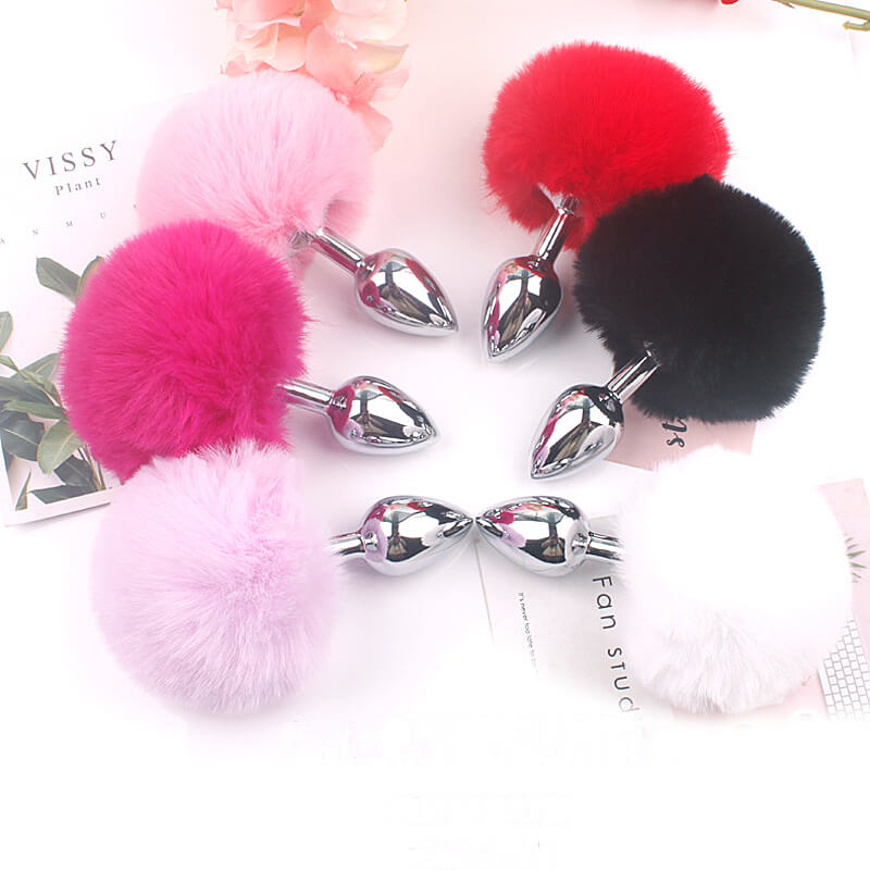Smooth Bunny Tail Anal Fox Butt Plug Sex Toy