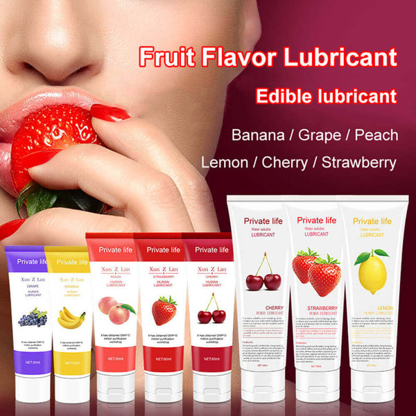 30 60ml 100ml Water Based Men Women Sex Lubricant Fruit Flavor