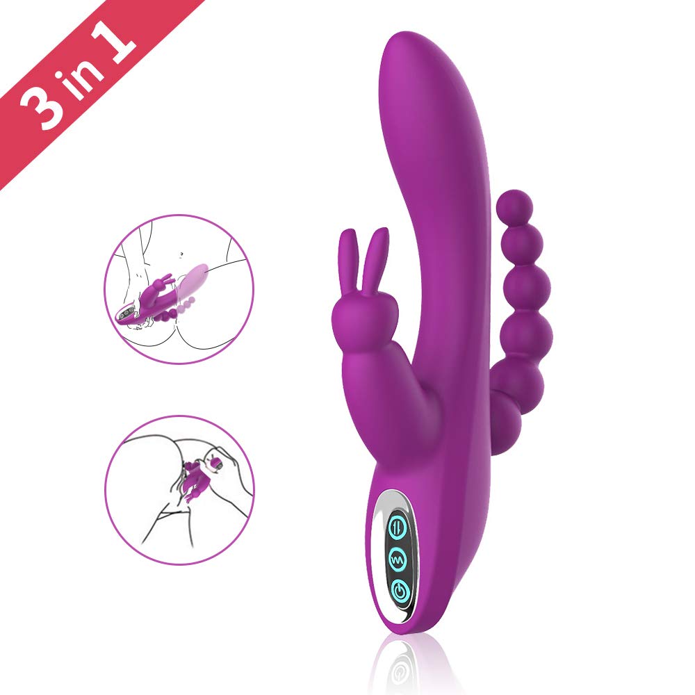 3In1 Massaging AV Wand Rabbit Vibrator With 6 Beads Female Toy 3In1 Massaging AV Wand Rabbit Vibrator With 6 Beads Female Toy