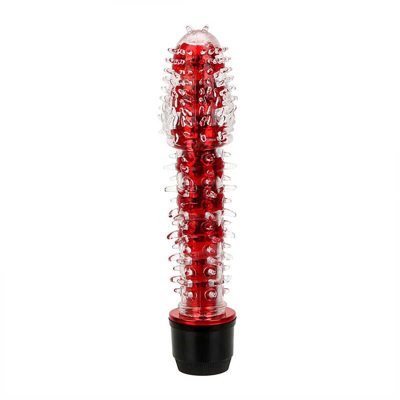 Crystal G-spot Clitoris Massage Vibrator With Soft Thorns AV Wand - Adult Toys 