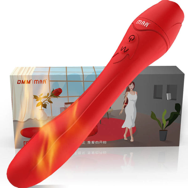 Rose Red Heating Clitoris G Spot Vibrator For Women