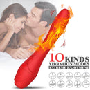 Rose Red Heating Clitoris G Spot Vibrator For Women