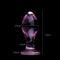 Transparent Crystal Glass Pink Anal Plug For Masturbation