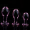 Transparent Crystal Glass Pink Anal Plug For Masturbation