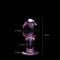 Transparent Crystal Glass Pink Anal Plug For Masturbation