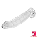 7.36in Thick Glass Dildo With Sucker For Men Anal Masturbation