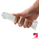 7.36in Thick Glass Dildo With Sucker For Men Anal Masturbation