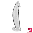 7.36in Thick Glass Dildo With Sucker For Men Anal Masturbation