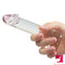 6.1in Real Looking Clear Glass Dildo For Women Men Orgasm