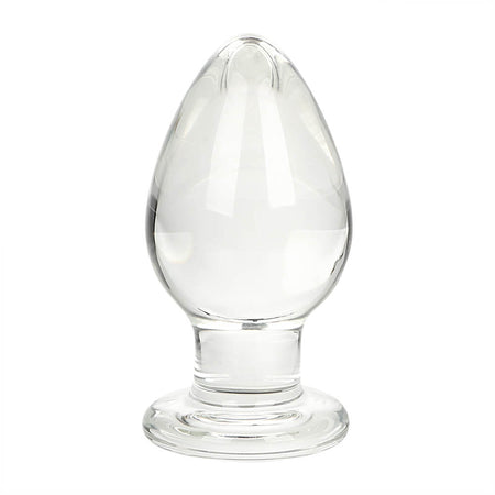 Transparent Wide Glass Dildo Anal Plug Stimulation Sex Toy