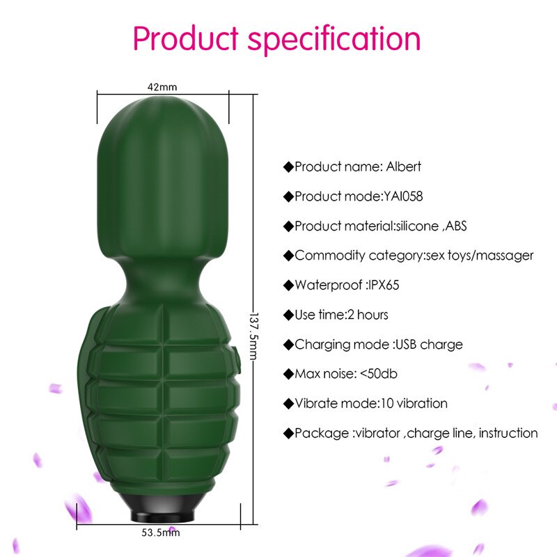 Y.LOVE All-inclusive Waterproof Grenade Vibrator Massager Y.LOVE All-inclusive Waterproof Grenade Vibrator Massager
