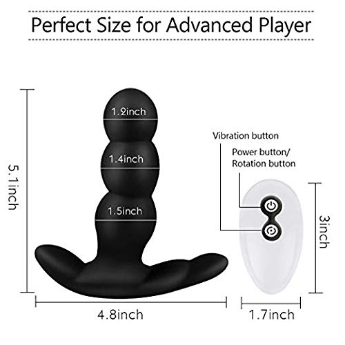 Vibrating Butt Plug Underwear Rotating Anal Beads - Adult Toys 