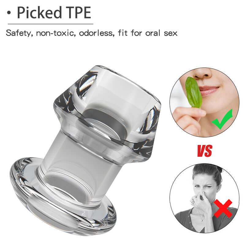 Transparent TPE Hollow Butt Plug For SM Fun