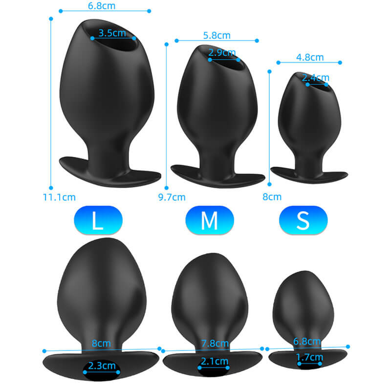 Silicone Hollow Anal Plug For Gay Anus Expanding Cleaning Bdsm Toys Silicone Hollow Anal Plug For Gay Anus Expanding Cleaning Bdsm Toys