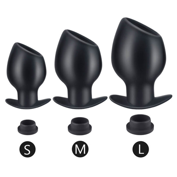 Silicone Hollow Anal Plug For Gay Anus Expanding Cleaning Bdsm Toys