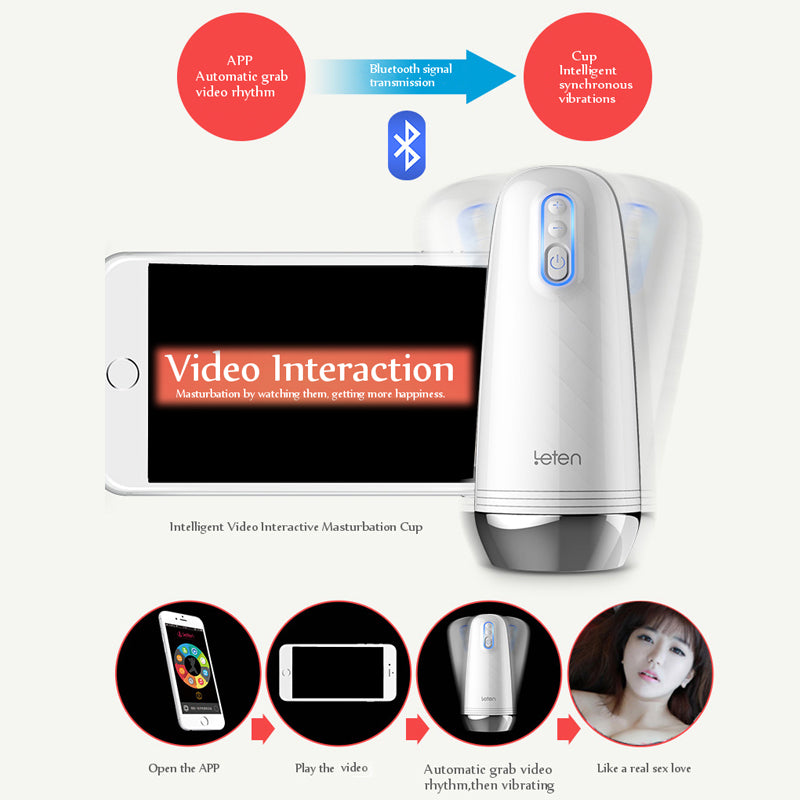 Leten Z9 Intelligent Video Interactive Male Masturbator With VR - Adult Toys 