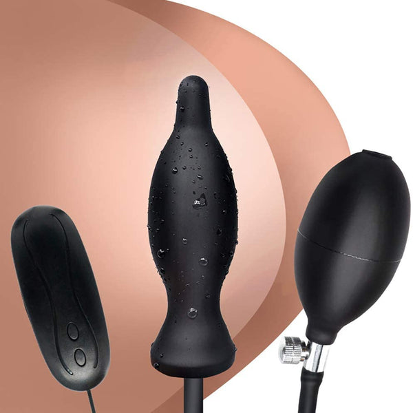 expander inflatable anal plug with removable pump Vagina Shaped Hollow Tunnel Anal Plug