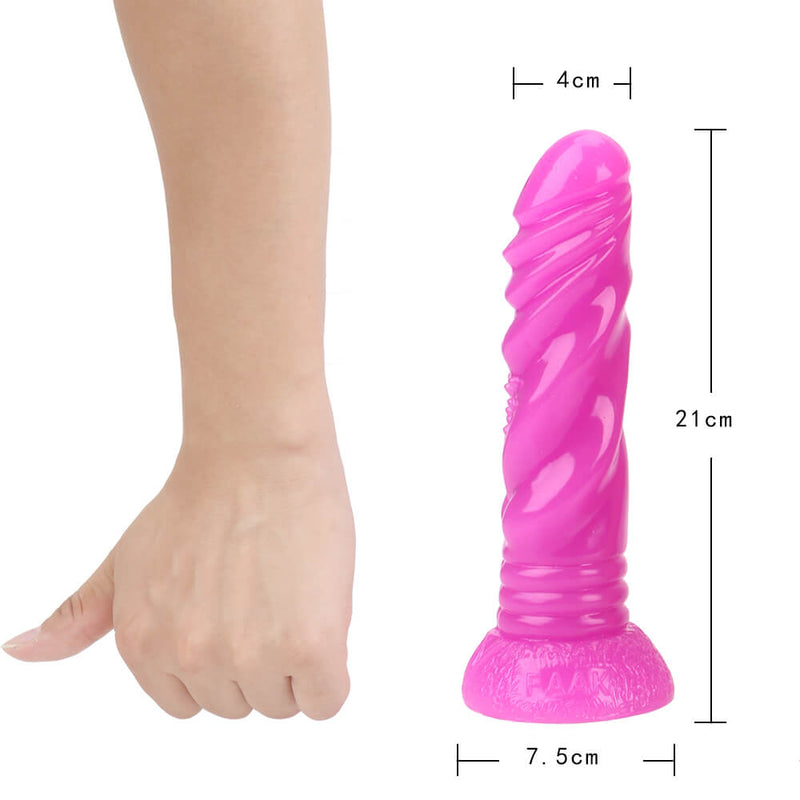 FAAK Large G-spot Stimulation Butt Plug Sex Dildo Suction Base - Adult Toys 