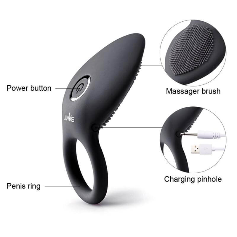 10 Frequency Clit Stimulation Penis Ring Vibrator Sex Toy