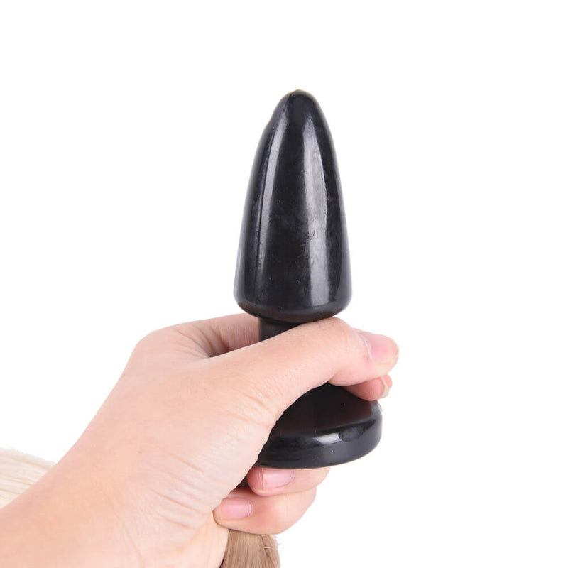 Long Blondie Pony Tail Silky Butt Plug For Animal Role Play