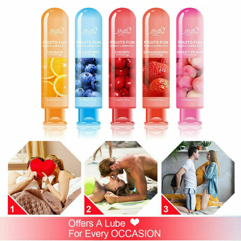 Edible Fruit Water Based Personal Sex Massaging Lube - Adult Toys 